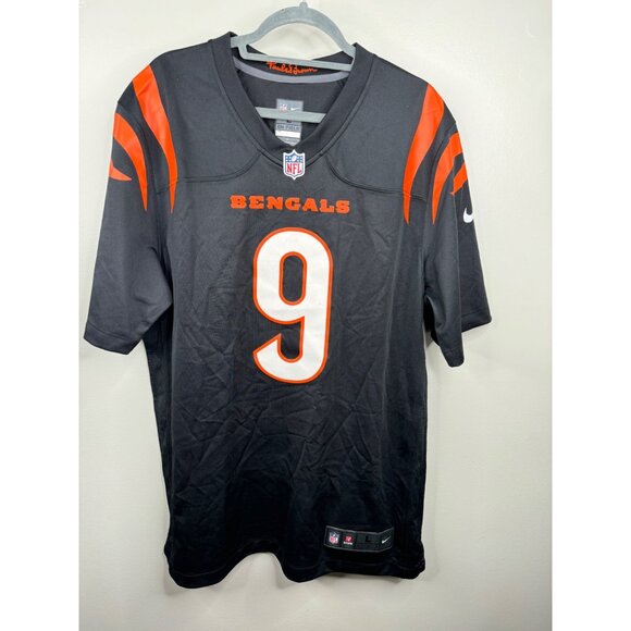 Cincinnati Bengals Joe Burrow Burrowhead Nike Player Game Black Jersey Size L - Picture 1 of 11